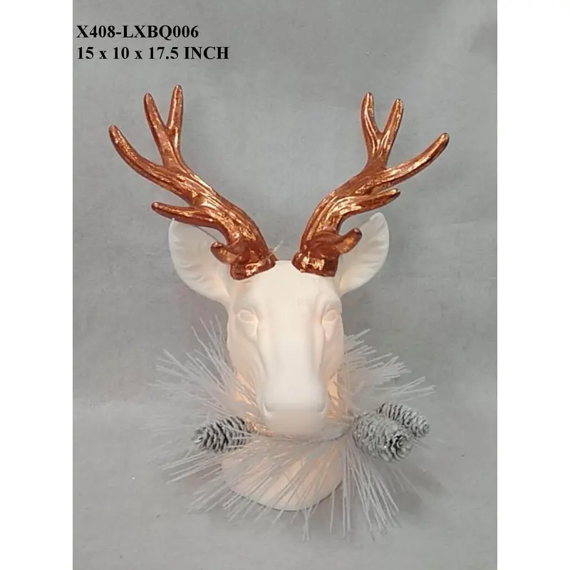 Polyresin Deer Head with Copper Antler