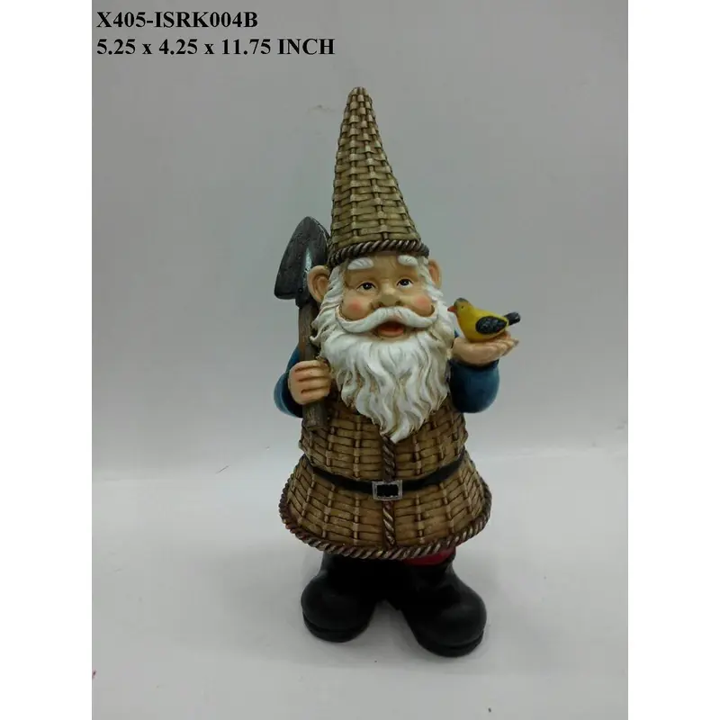 Polyresin Garden Gnome with Shovel