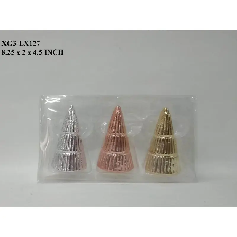 Silver/Gold/Pink Shatterproof Mini Tree-Boxed