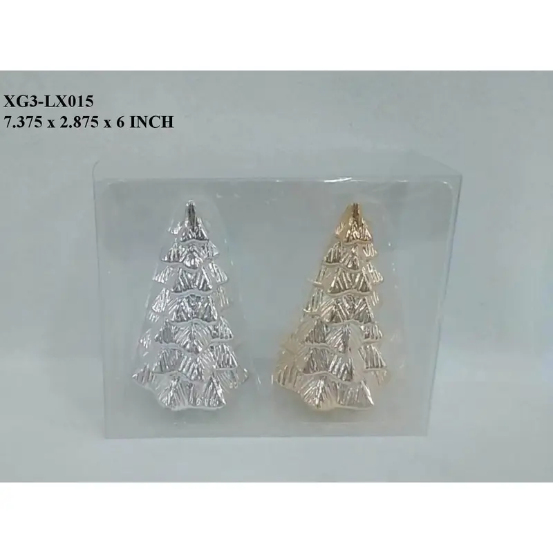 Silver/Gold Shatterproof Mini Tree-Boxed