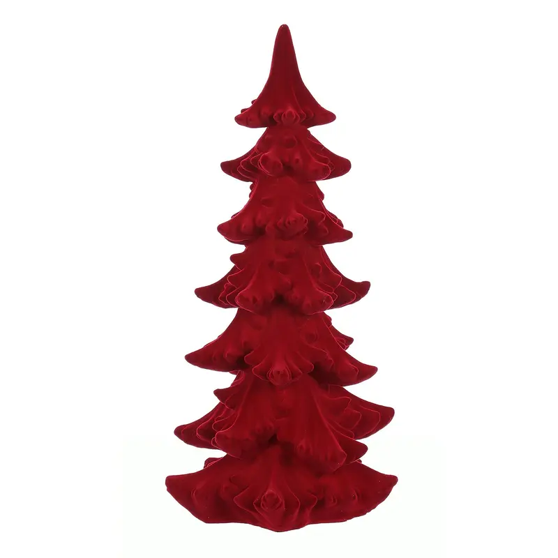 15.5" Height Red Resin Tree