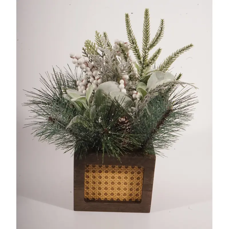 15"HT. White Berries on Pot