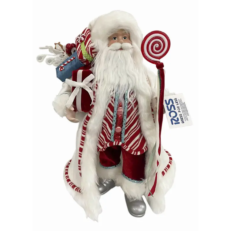 18" Candy Cane Stripe Santa