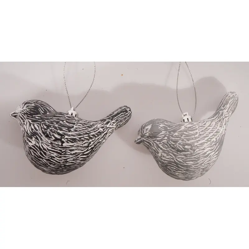 3 Plastic Bird Ornament set of 2