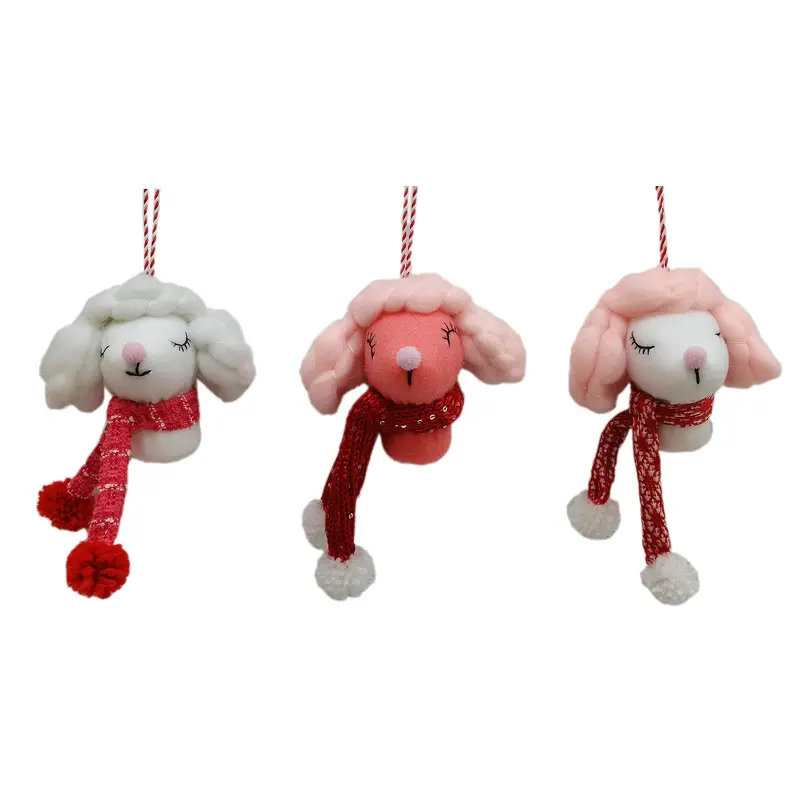 4.5" Fabric Poodle Ornament