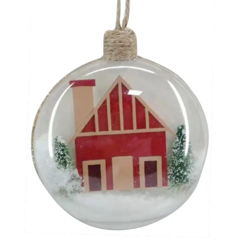 4" diameter Farmhouse Ball Ornament