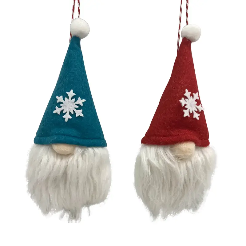 Gnome Ornament with Snowflake Hat