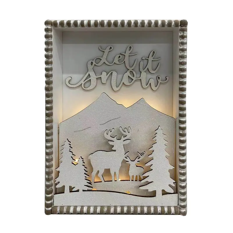 Let It Snow Wooden Signage