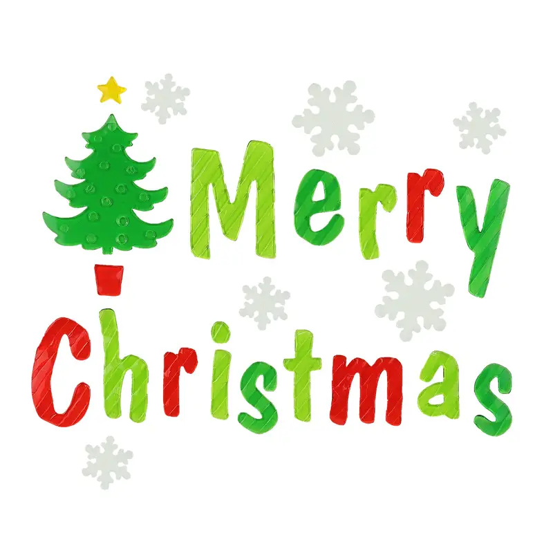 Merry Christmas Gel Clings