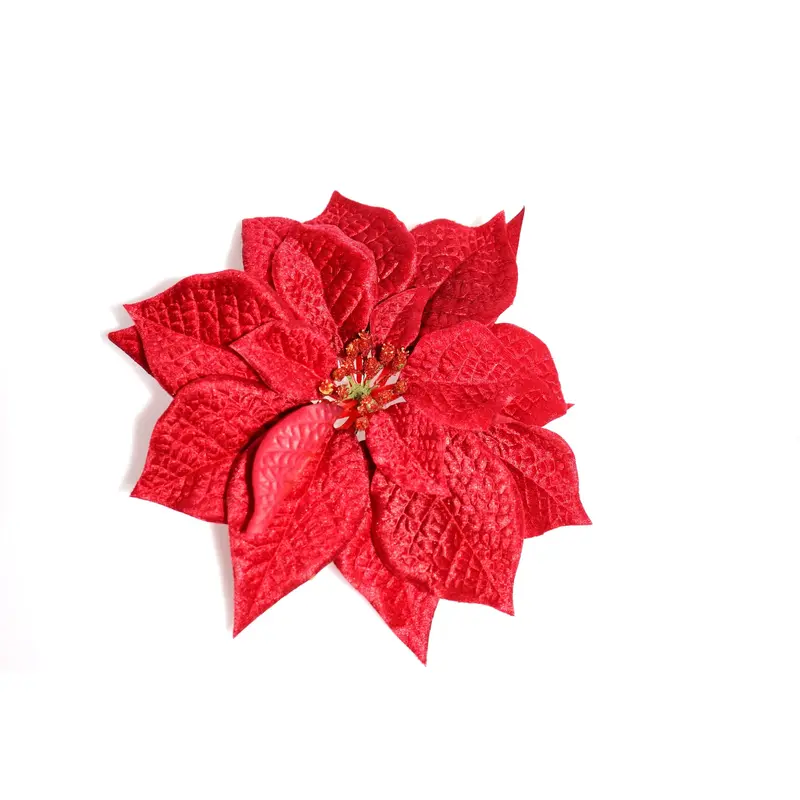 Red Poinsettia Clip