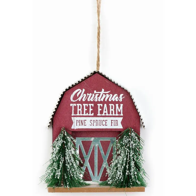 Red Wood Village Ornament