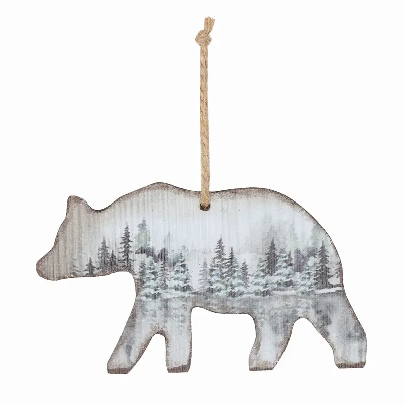 Wood Bear Ornament