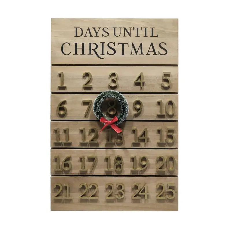Wooden and metal Tag Advent Calendar / Countdown Calendar