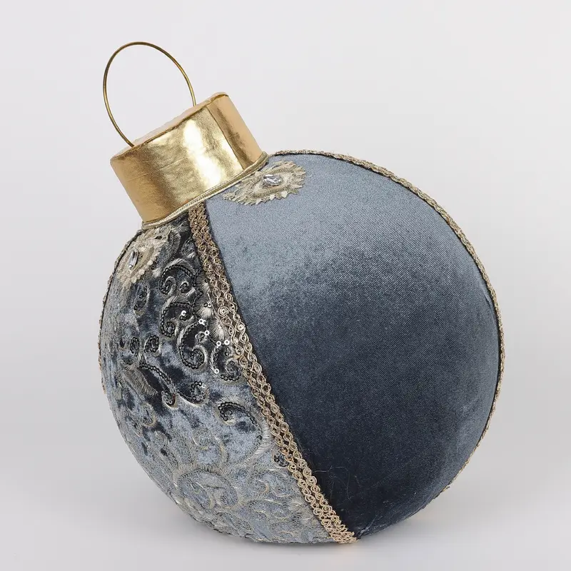 11 X 11 X 13.8"H BLUE ORNAMENT TABLE TOP DECOR