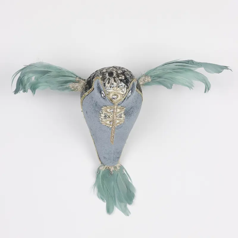 15.7 X 7.8 X 13.8"H BLUE HUMMINGBIRD HANGING DECOR