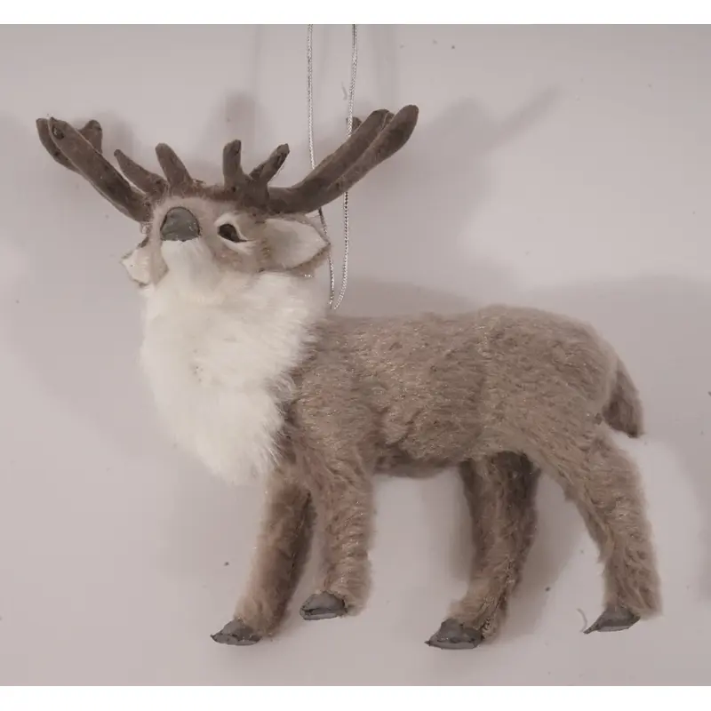 4.5 HT. Faux Fur Buck Animal Ornament