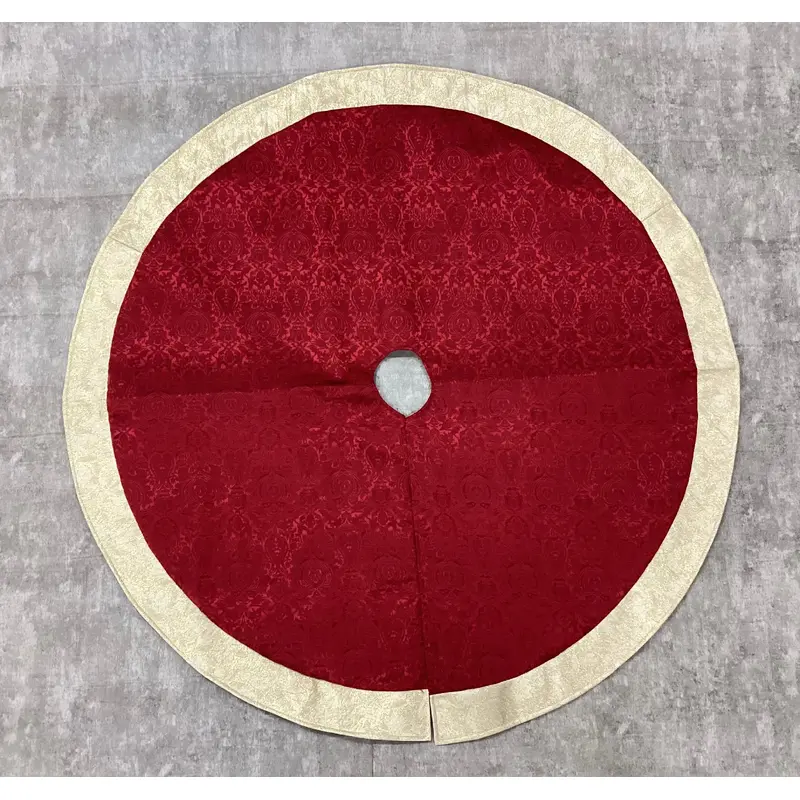 48dia. Fabric Tree Skirt - Red & Gold
