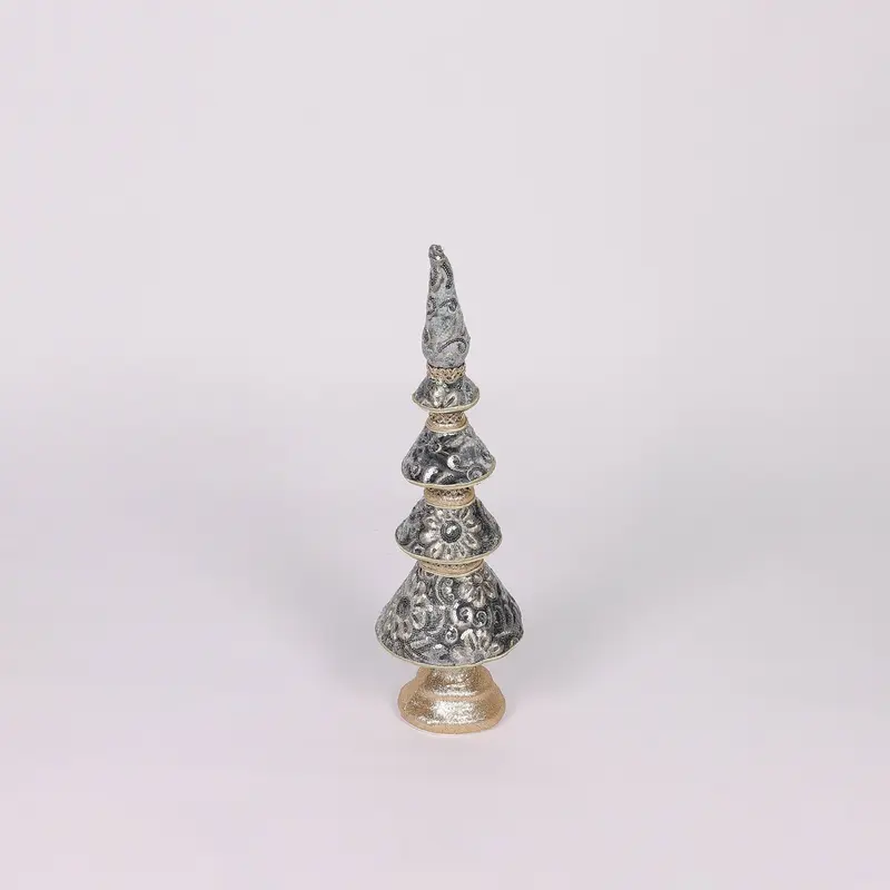 5.5 X 5.5 X 18.9"H BLUE/GOLD FINIAL TABLE TOP DECOR