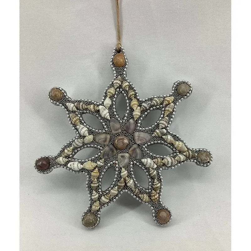 6" Dia Shell Snowflake Ornament