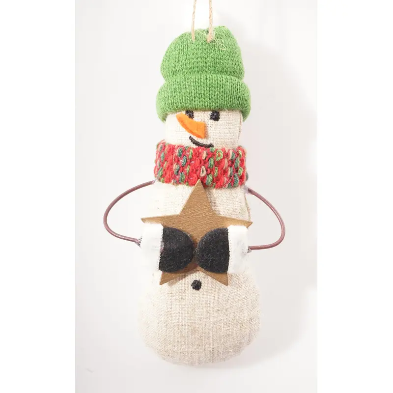 Fabric Snowman Ornament