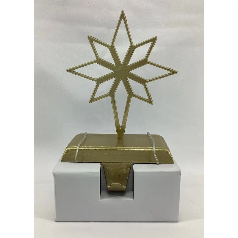 Metal Stars With Gold Base Stocking Holder
