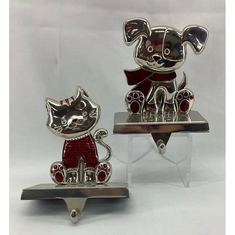 Metal Stocking Holder Dog/Cat 2 Ast