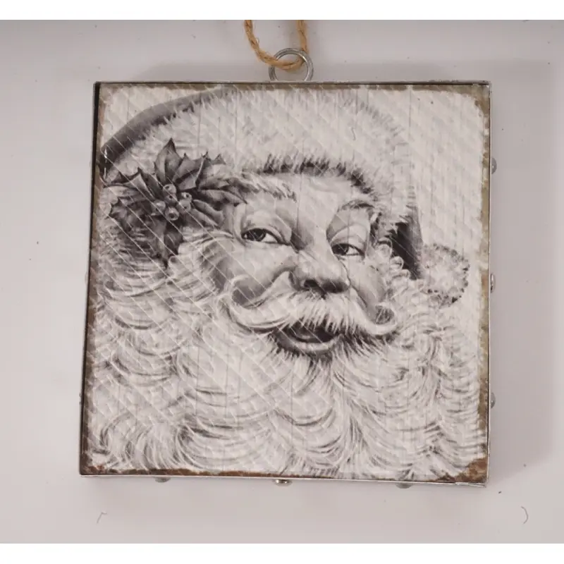 Wood Santa Frame Ornament
