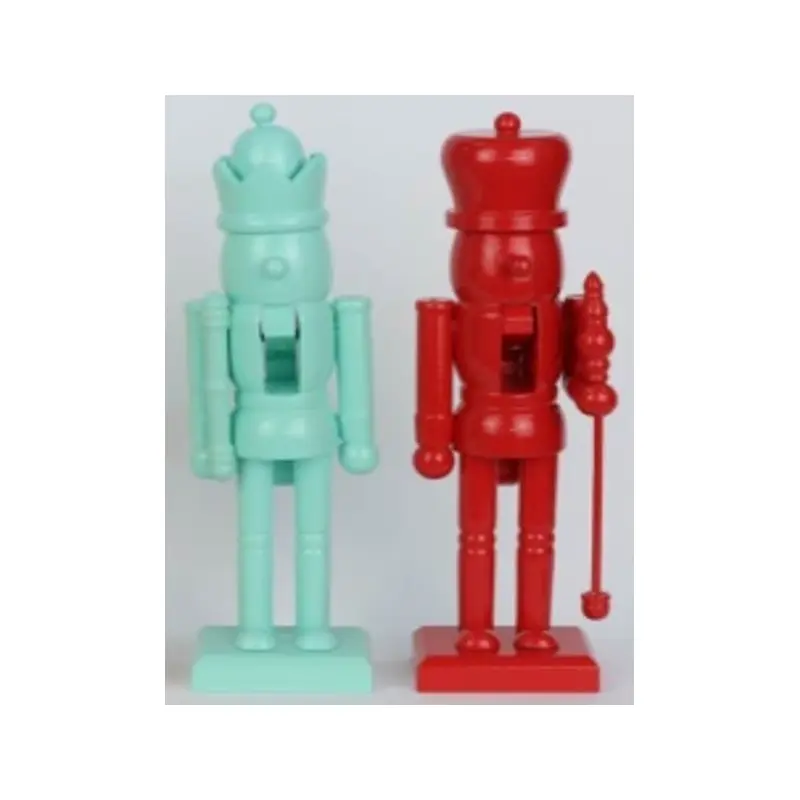 Wooden Nutcracker Mint & Red