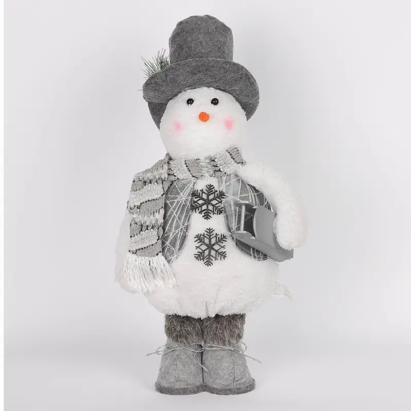 10 X 6.5 X 19.5"H  HOLIDAY STANDING SNOWMAN DECOR