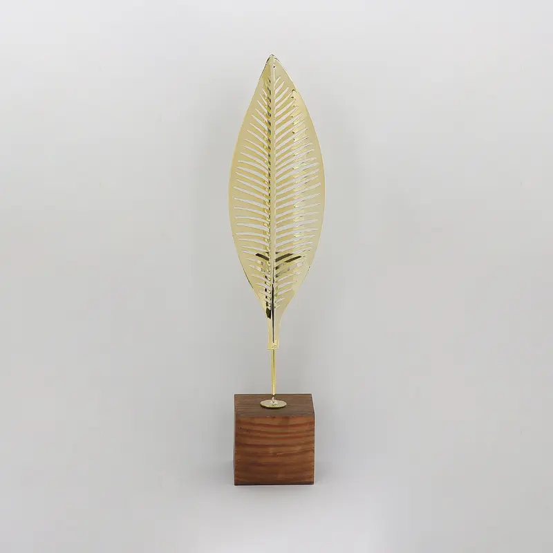 13.8INCH Metal golden leaf decoration