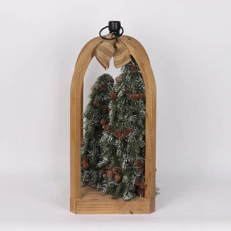 27"H TREE LANTERN DECOR