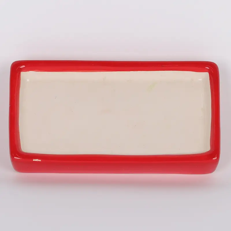 4 X 2.25 X 0.75"H CERAMIC PLATE DECOR