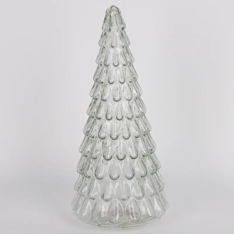 6 X 6 X 13"H GLASS CONE TREE