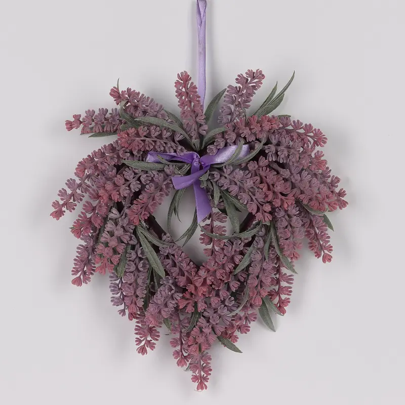 9 X 3 X 10"H HEART SHAPE ARTIFICIAL FLORAL WREATH