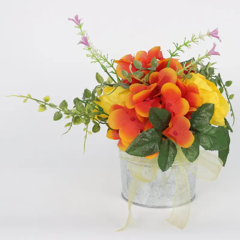 Spring Florals with Tin Pot