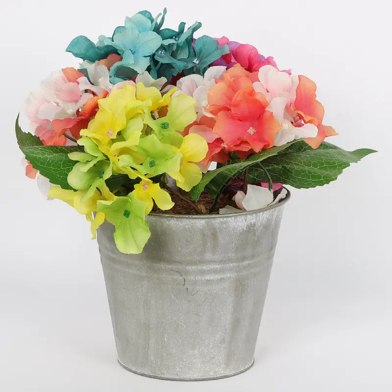 Spring Multicolor Floral Arrangement on Pot