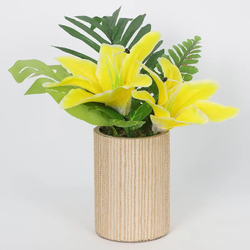 Spring Yellow Lily Floral Arrangement