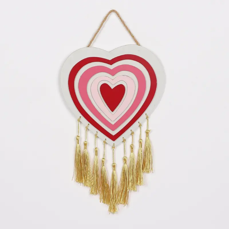 Valentines Hanging Heart with Tassles