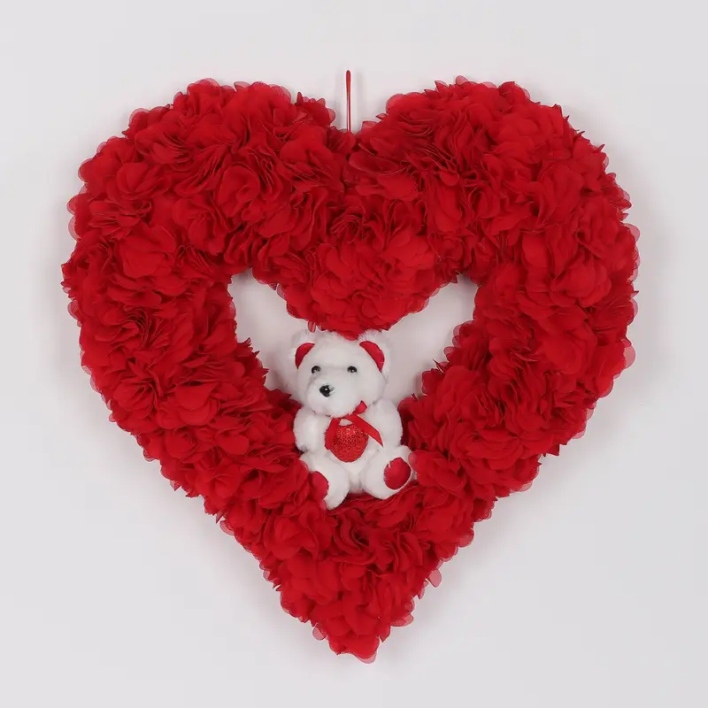 Valentines Hanging Red Heart with Bear