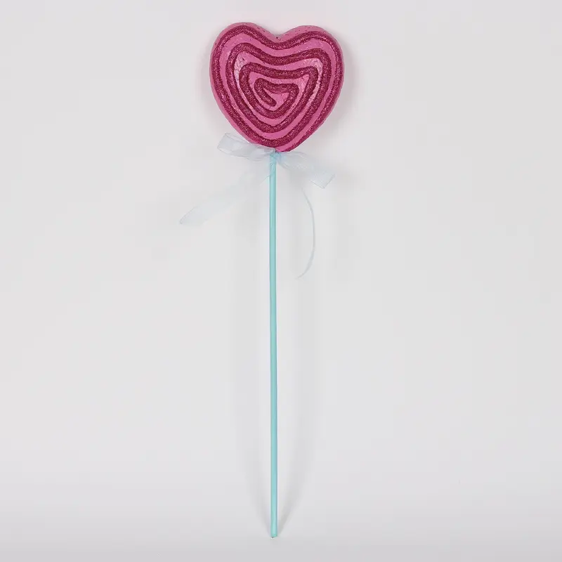 Valentines Pink Heart Pick