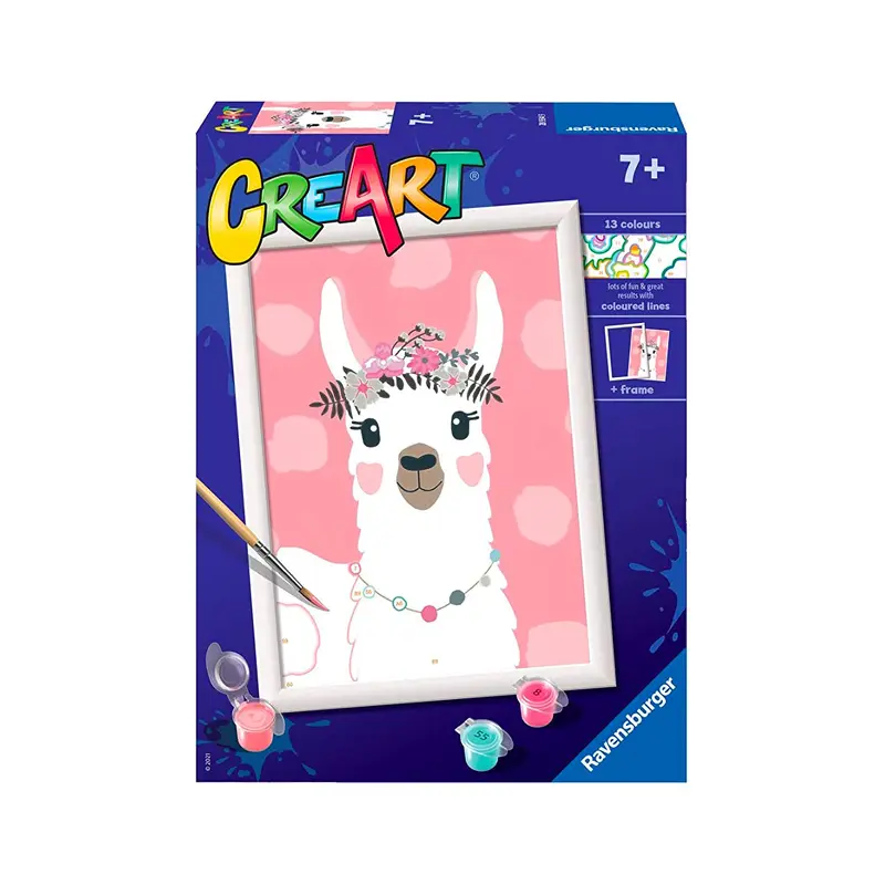 CreArt Kids Paint by Number Kit - No Drama Llama