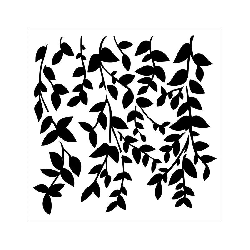 Mixed Media Stencil - Hanging Vines, 12 x 12 in