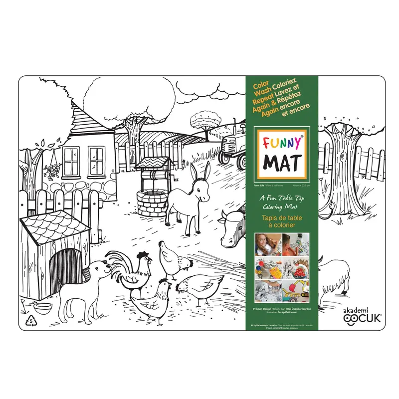 Funny Mat Colouring Placemat - Farm