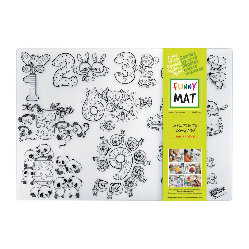 Funny Mat Colouring Placemat - Numbers