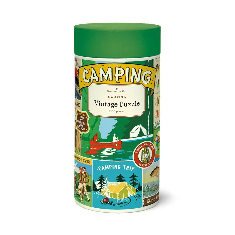1,000-Piece Vintage Puzzle - "Camping"