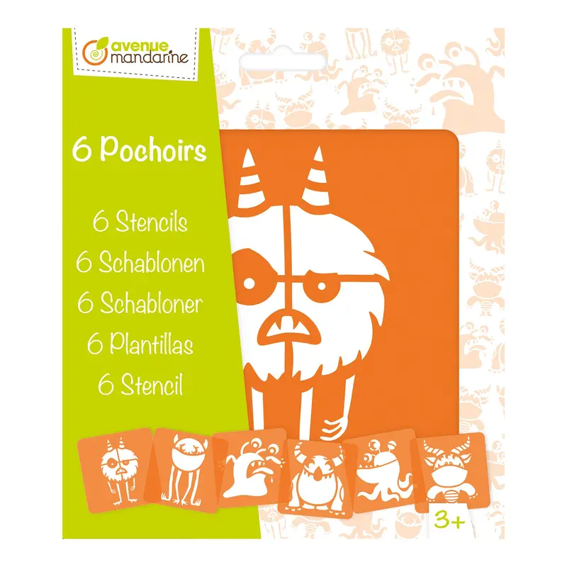 6-Pack Stencils - Monsters