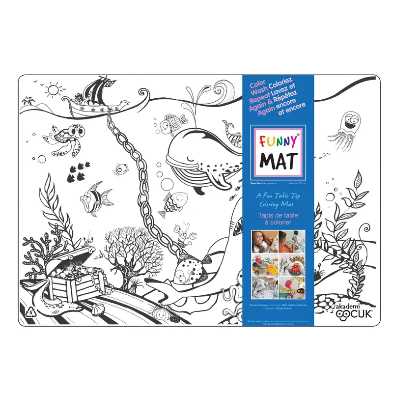 Funny Mat Colouring Placemat - Deep Sea