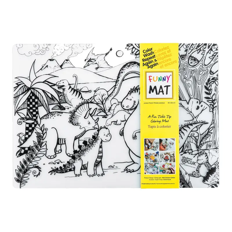 Funny Mat Colouring Placemat - Jurassic