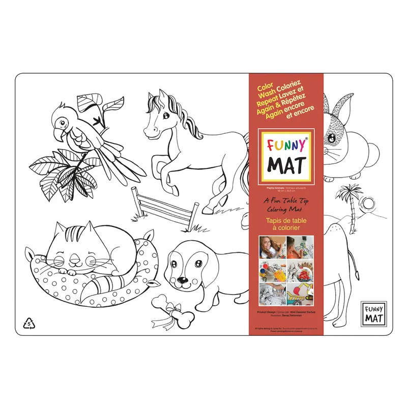 Funny Mat Colouring Placemat - Playful