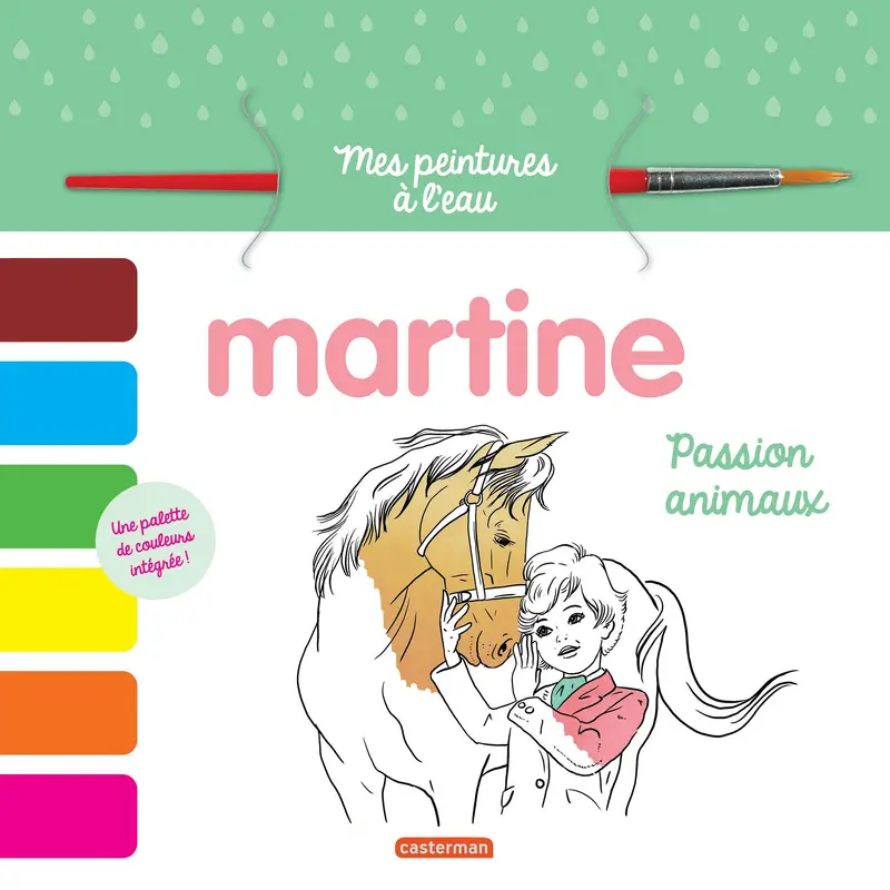 Martine : mes peintures  l'eau : passion animaux - French Ed.
